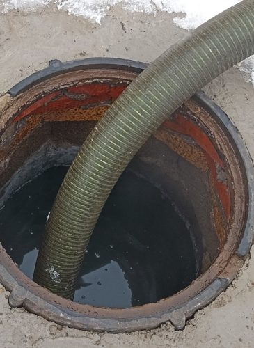 Pumping,Out,A,Septic,Tank,,A,Pipe,In,An,Overflowing